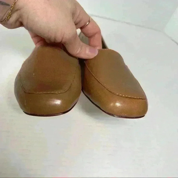 ARRAY Tan Soft Leather Freedom Squared Toes Loafer Flats Shoes Size 7M Boho - Picture 3 of 8